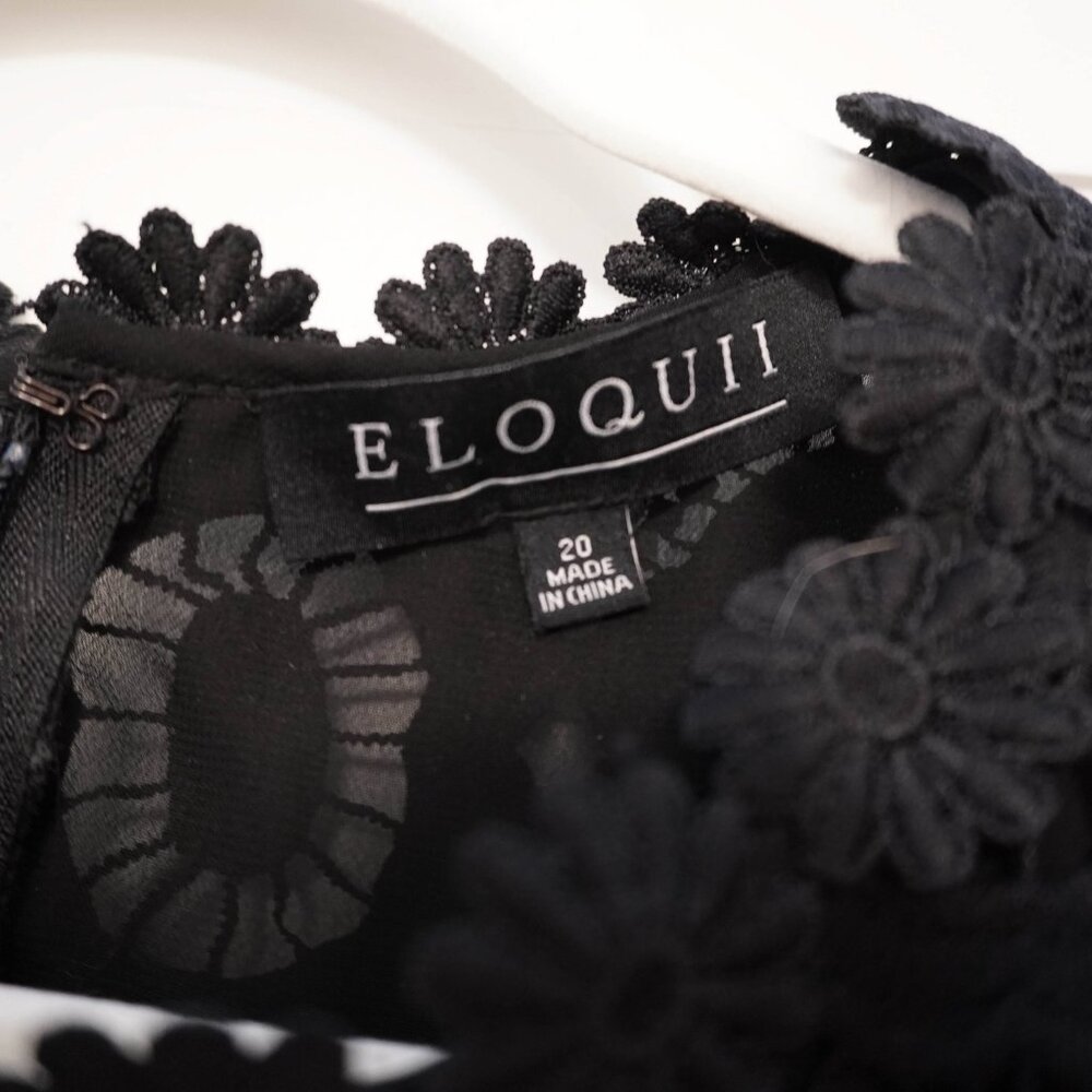 Eloquii Black Lace Jumpsuit Size 20 Elegant Wide Leg Formal Evening.  NWOT - Picture 3 of 3